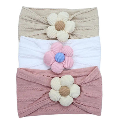 3er-Set Baby Mädchen Stirnbänder mit Schleife und Blumenmuster - Eliroom