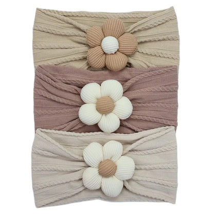 3er-Set Baby Mädchen Stirnbänder mit Schleife und Blumenmuster - Eliroom