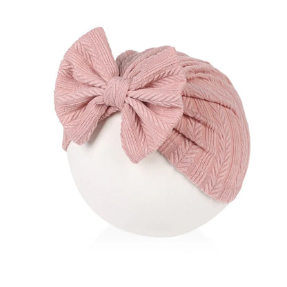 Rosa Baby Mütze mit Schleife für Kinder - Eliroom